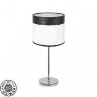 Distribuidor - Lâmpadas Diversas | Sobre Mesas Moderno | SOBREMESA CLOE 1XE14 CROMO/BLANCA-MADERA NEGRA 42X18X18 CM Ref: 175471009